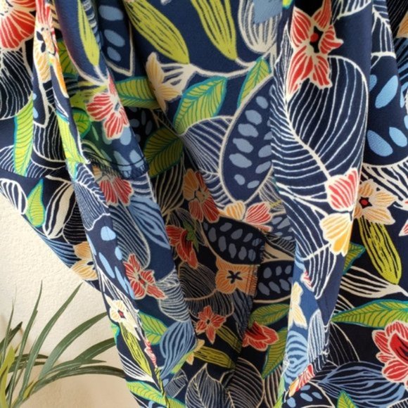 Vintage Y2K Midi Skirt A-line Colorful Floral Print size 8 - Picture 8 of 10